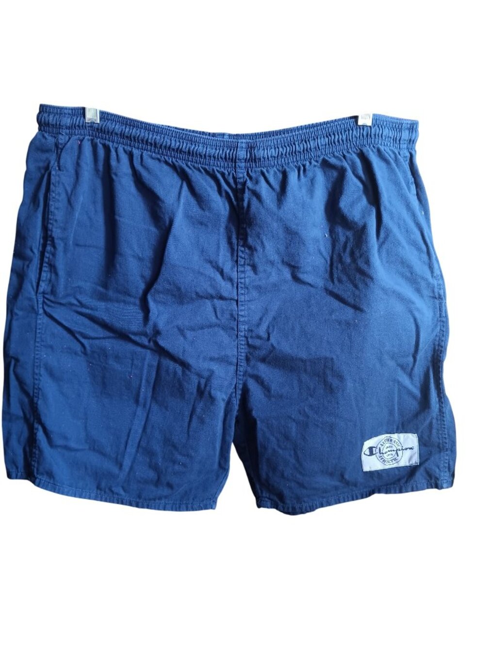 Vintage XXL Champion Athletic Navy Blue Drawstring Shorts 1980's USA Style